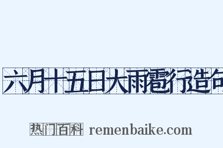 六月十五日大雨雹行造句是什么意思的图片